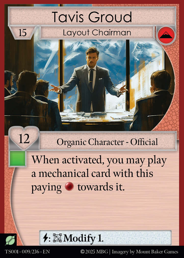 Tavis Groud, Layout Chairman